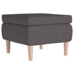 vidaXL Scaun cu picioare din lemn, gri închis, material textil vidaXL Scaun cu picioare din lemn, gri închis, material textil