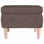 vidaXL Scaun cu picioare din lemn, gri taupe, material textil vidaXL Scaun cu picioare din lemn, gri taupe, material textil