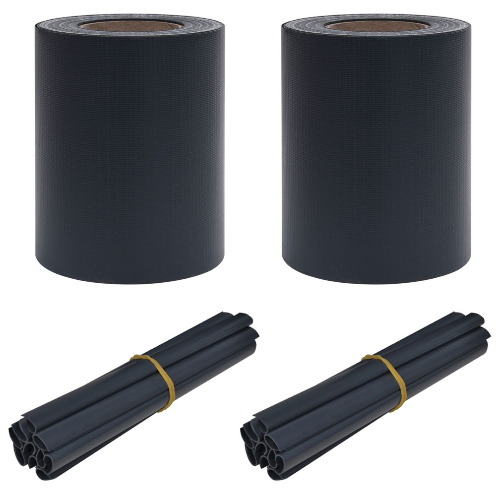 vidaXL Ecrane de Intimitate pentru Grădină 2 pcs Gri închis