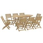 vidaXL Set mobilier de grădină, 9 piese, lemn masiv de acacia vidaXL Set mobilier de grădină, 9 piese, lemn masiv de acacia