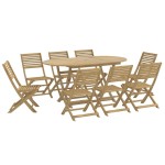 vidaXL Set mobilier de grădină, 9 piese, lemn masiv de acacia vidaXL Set mobilier de grădină, 9 piese, lemn masiv de acacia
