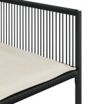 vidaXL Set mobilier de grădină cu perne, 9 piese, negru, poliratan