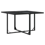 vidaXL Set mobilier de grădină cu perne, 9 piese, negru, poliratan vidaXL Set mobilier de grădină cu perne, 9 piese, negru, poliratan