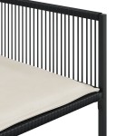 vidaXL Set mobilier de grădină cu perne, 9 piese, negru, poliratan vidaXL Set mobilier de grădină cu perne, 9 piese, negru, poliratan