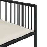 vidaXL Set mobilier de grădină cu perne, 9 piese, negru, poliratan vidaXL Set mobilier de grădină cu perne, 9 piese, negru, poliratan