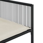 vidaXL Set mobilier de grădină cu perne, 7 piese, negru, poliratan vidaXL Set mobilier de grădină cu perne, 7 piese, negru, poliratan