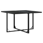 vidaXL Set mobilier de grădină, 5 piese, negru, poliratan