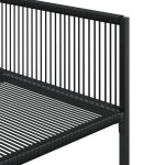 vidaXL Set mobilier de grădină, 5 piese, negru, poliratan