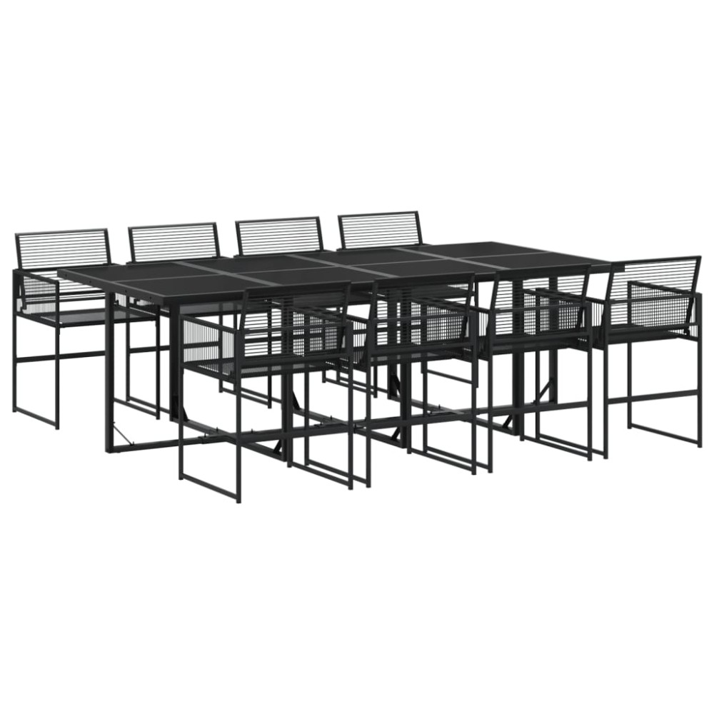 vidaXL Set mobilier de grădină, 9 piese, poliratan
