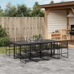 vidaXL Set mobilier de grădină, 9 piese, poliratan vidaXL Set mobilier de grădină, 9 piese, poliratan