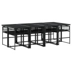 vidaXL Set mobilier de grădină, 9 piese, poliratan vidaXL Set mobilier de grădină, 9 piese, poliratan