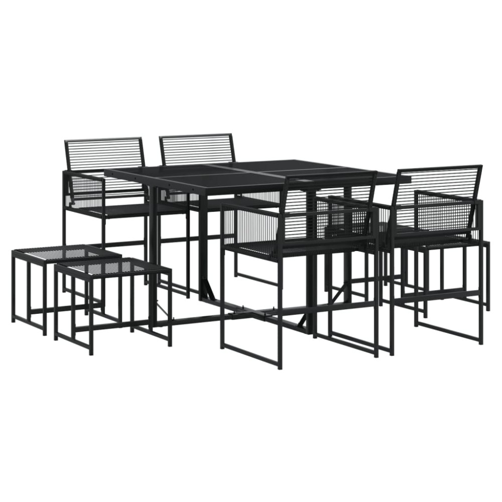 vidaXL Set mobilier de grădină, 9 piese, poliratan