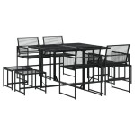 vidaXL Set mobilier de grădină, 9 piese, poliratan vidaXL Set mobilier de grădină, 9 piese, poliratan