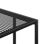 vidaXL Set mobilier de grădină, 15 piese, negru, poliratan