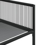 vidaXL Set mobilier de grădină, 5 piese, negru, poliratan