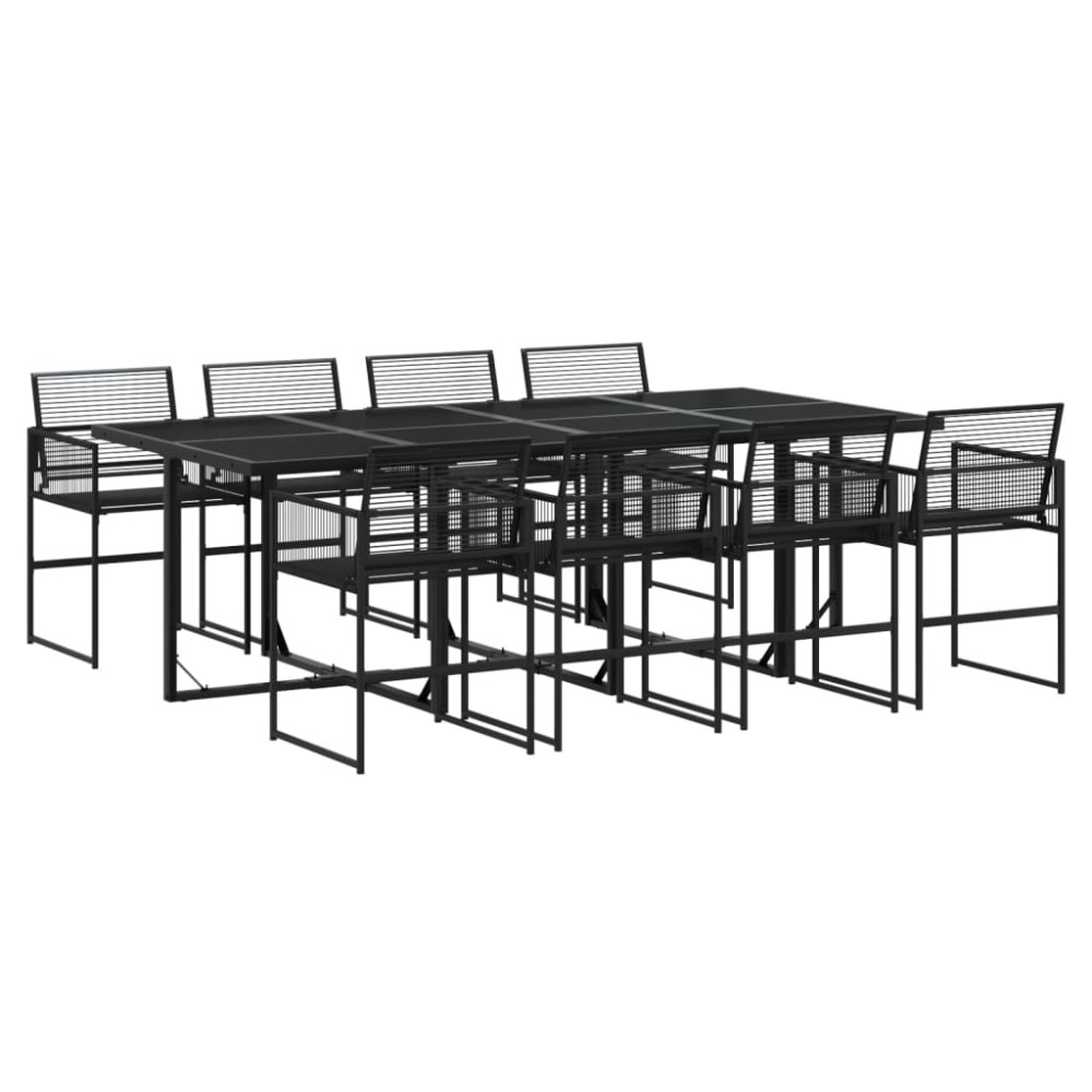 vidaXL Set mobilier de grădină, 9 piese, poliratan