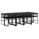 vidaXL Set mobilier de grădină, 9 piese, poliratan vidaXL Set mobilier de grădină, 9 piese, poliratan