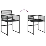 vidaXL Set mobilier de grădină, 11 piese, negru, poliratan vidaXL Set mobilier de grădină, 11 piese, negru, poliratan
