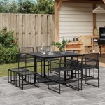 vidaXL Set mobilier de grădină, 9 piese, poliratan vidaXL Set mobilier de grădină, 9 piese, poliratan
