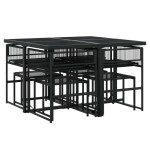 vidaXL Set mobilier de grădină, 9 piese, poliratan vidaXL Set mobilier de grădină, 9 piese, poliratan