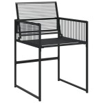 vidaXL Set mobilier de grădină, 11 piese, negru, poliratan vidaXL Set mobilier de grădină, 11 piese, negru, poliratan