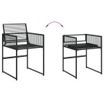 vidaXL Set mobilier de grădină, 11 piese, negru, poliratan vidaXL Set mobilier de grădină, 11 piese, negru, poliratan