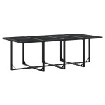 vidaXL Set mobilier de grădină cu perne, 9 piese, negru, poliratan vidaXL Set mobilier de grădină cu perne, 9 piese, negru, poliratan