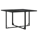 vidaXL Set mobilier de grădină cu perne, 9 piese, negru, poliratan vidaXL Set mobilier de grădină cu perne, 9 piese, negru, poliratan