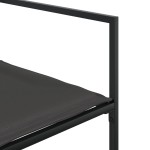 vidaXL Set mobilier de grădină, 5 piese, cu perne, negru, textilenă vidaXL Set mobilier de grădină, 5 piese, cu perne, negru, textilenă