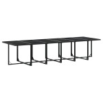 vidaXL Set mobilier de grădină, 13 piese, cu perne, negru, textilenă vidaXL Set mobilier de grădină, 13 piese, cu perne, negru, textilenă
