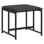 vidaXL Set mobilier de grădină, 11 piese, cu perne, negru, textilenă vidaXL Set mobilier de grădină, 11 piese, cu perne, negru, textilenă