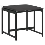 vidaXL Set mobilier de grădină, 13 piese, cu perne, negru, textilenă vidaXL Set mobilier de grădină, 13 piese, cu perne, negru, textilenă