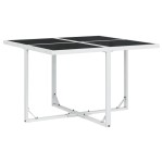 vidaXL Set mobilier de grădină, 5 piese, cu perne, alb, textilenă vidaXL Set mobilier de grădină, 5 piese, cu perne, alb, textilenă