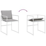 vidaXL Set mobilier de grădină, 5 piese, cu perne, alb, textilenă vidaXL Set mobilier de grădină, 5 piese, cu perne, alb, textilenă