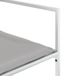 vidaXL Set mobilier de grădină, 5 piese, cu perne, alb, textilenă vidaXL Set mobilier de grădină, 5 piese, cu perne, alb, textilenă