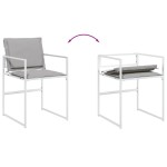 vidaXL Set mobilier de grădină, 9 piese, cu perne, alb, textilenă vidaXL Set mobilier de grădină, 9 piese, cu perne, alb, textilenă