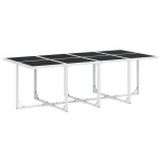 vidaXL Set mobilier de grădină, 13 piese, cu perne, alb, textilenă vidaXL Set mobilier de grădină, 13 piese, cu perne, alb, textilenă