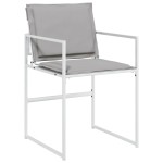 vidaXL Set mobilier de grădină, 13 piese, cu perne, alb, textilenă vidaXL Set mobilier de grădină, 13 piese, cu perne, alb, textilenă