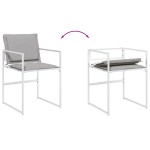 vidaXL Set mobilier de grădină, 13 piese, cu perne, alb, textilenă vidaXL Set mobilier de grădină, 13 piese, cu perne, alb, textilenă
