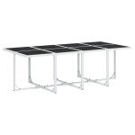 vidaXL Set mobilier de grădină, 13 piese, cu perne, alb, textilenă vidaXL Set mobilier de grădină, 13 piese, cu perne, alb, textilenă