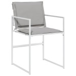 vidaXL Set mobilier de grădină, 13 piese, cu perne, alb, textilenă vidaXL Set mobilier de grădină, 13 piese, cu perne, alb, textilenă
