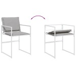 vidaXL Set mobilier de grădină, 13 piese, cu perne, alb, textilenă vidaXL Set mobilier de grădină, 13 piese, cu perne, alb, textilenă