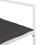 vidaXL Set mobilier de grădină, 7 piese, cu perne, alb, textilenă