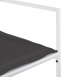 vidaXL Set mobilier de grădină, 9 piese, cu perne, alb, textilenă