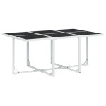 vidaXL Set mobilier de grădină, 11 piese, cu perne, alb, textilenă vidaXL Set mobilier de grădină, 11 piese, cu perne, alb, textilenă