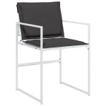 vidaXL Set mobilier de grădină, 11 piese, cu perne, alb, textilenă vidaXL Set mobilier de grădină, 11 piese, cu perne, alb, textilenă
