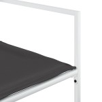 vidaXL Set mobilier de grădină, 17 piese, cu perne, alb, textilenă