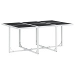 vidaXL Set mobilier de grădină, 11 piese, cu perne, alb, textilenă vidaXL Set mobilier de grădină, 11 piese, cu perne, alb, textilenă