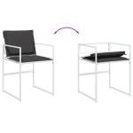 vidaXL Set mobilier de grădină, 11 piese, cu perne, alb, textilenă vidaXL Set mobilier de grădină, 11 piese, cu perne, alb, textilenă