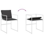 vidaXL Set mobilier de grădină, 13 piese, cu perne, alb, textilenă vidaXL Set mobilier de grădină, 13 piese, cu perne, alb, textilenă